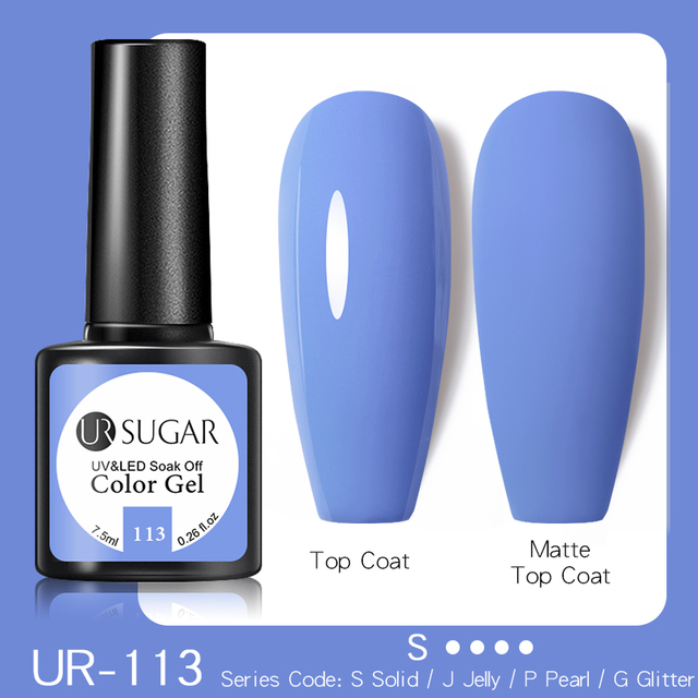 UR SUGAR 7.5 مللي الأزرق الأرجواني الظلام طلاء أظافر جيل ملون طويل الأمد الهجين ل قاعدة MatteTop معطف نقع قبالة UV LED مسمار الفن هلام