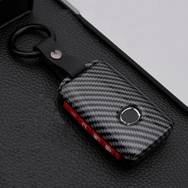 Carbon Fiber Silicone Car Key Cover Case For Mazda 3 Alexa CX4 CX5 CX8 2019 2020 Auto Remote Smart Protective Shell Accessories