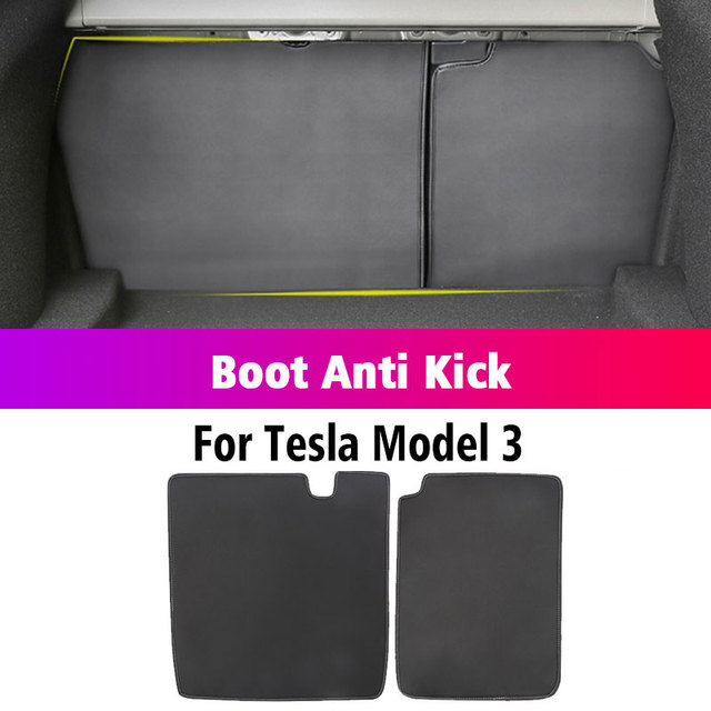 Car Trunk Organizer Booster For Tesla Model Y Model 3 2021-2022 Leather Mat Refit Interior Trim Accessories