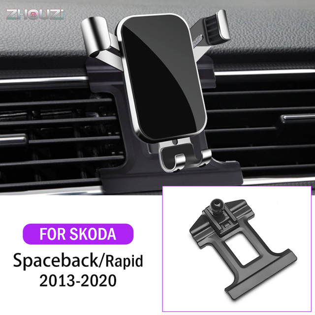 Car Mobile Phone Holder For Skoda Karoq Kamiq Octavia Superb Spaceback Rapid Mounts GPS Navigation Holder Bracket Car Accessories