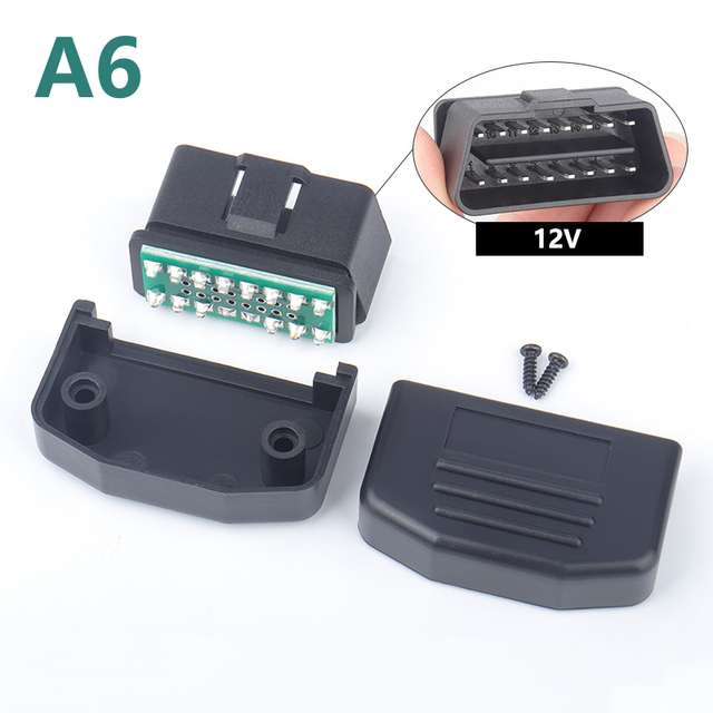 OBD II L Type 16 Pin Bus Connector Cable Socket Plug With Shell And Screw