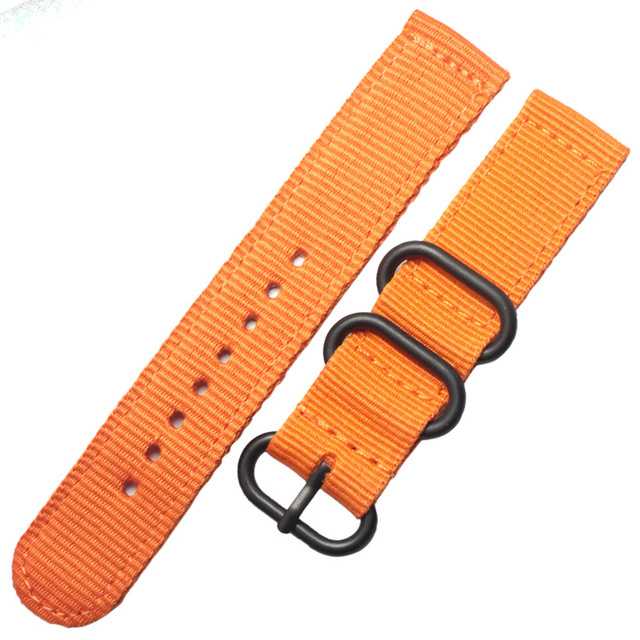 High quality 6 colors NATO watchband 18mm 20mm 22mm 24mm nylon waterproof watch band strap sport stainless steel bracelet buckle