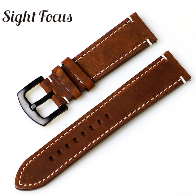 18mm,19mm,20mm,21mm,22mm,24mm Vintage Leather Watch Strap Quick Release Pins Watch Band For Samsung Huawei IWC Watches