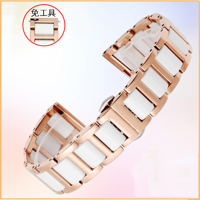 ceramic bracelet in stainless steel watchband 12 13 14 15 16 17 18 20 22mm watch strap women man fashion wrist band