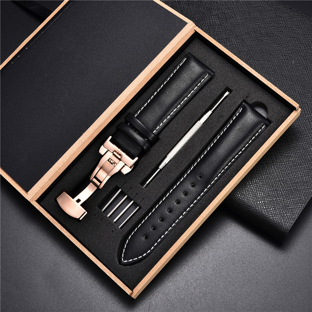 Leather Straps With Box For Samsung Galaxy Watch 4 40mm 44mm/4 Classic 42mm 46mm Active 2 Band Replacement Watchband Bracelets