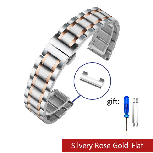 Curved End Stainless Steel Watchband For Tissot 1853 Couturier T035 14/16/17/18/22/24mm Watch Band Women Men Strap Bracelet