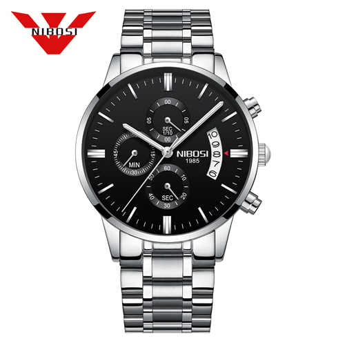 NIBOSI Relogio Masculino Mens Watches Luxury Famous Brand Men's Watch Fashion Casual Chronograph Military Quartz Wristwatch