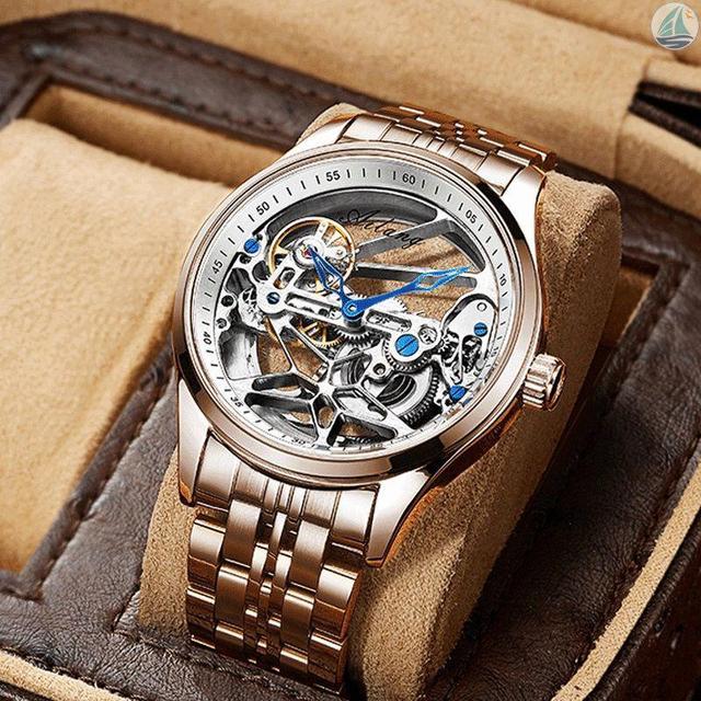 Genuine Tourbillon Watches Men Mechanical Watch Fully Automatic Luxury Brands Luminous Waterproof Men's Watch Fashion Reloj Hombre