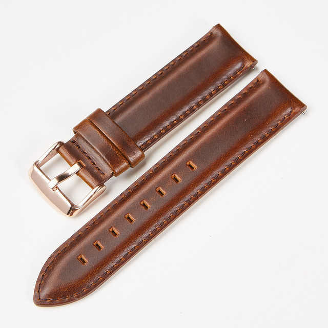 Oil Suede Leather 22mm 20mm 18mm Watchband Quick Release Watch Band Strap Brown for Men Women Compatible with Fossil