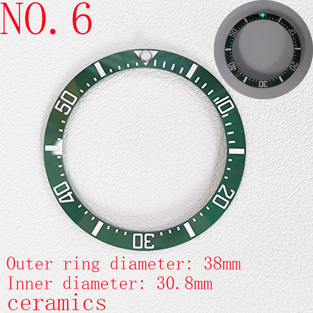 40mm bezel mens watches replacement accessories watch face bezel ceramic insert for 44mm sub automatic sea diving 40mm