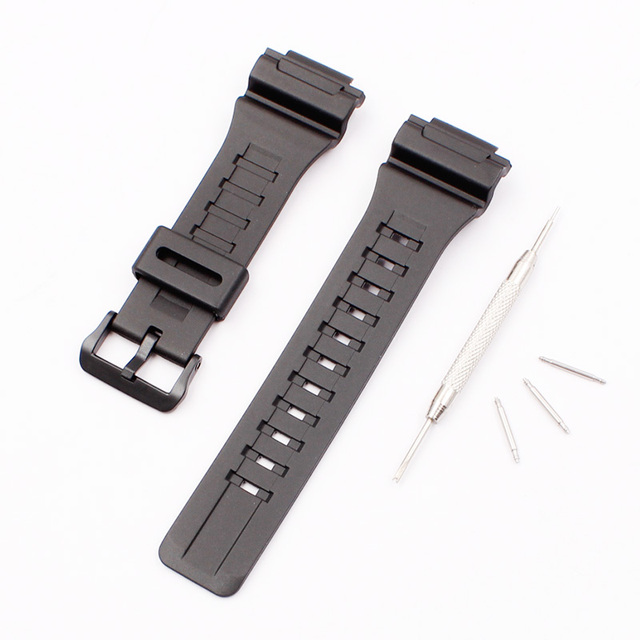 Watch Accessories for Casio Resin Strap AQ-S810W AQS810WC Pin Buckle Men's and Women's Sports Silicone Strap Case 18mm