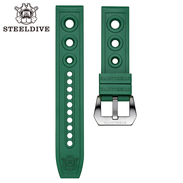 Steeldave Automatic Mechanical Strap 20mm Replacement Watch Bands Automatic Watch Bracelets Diving Watches Waffle Strap 20/22mm