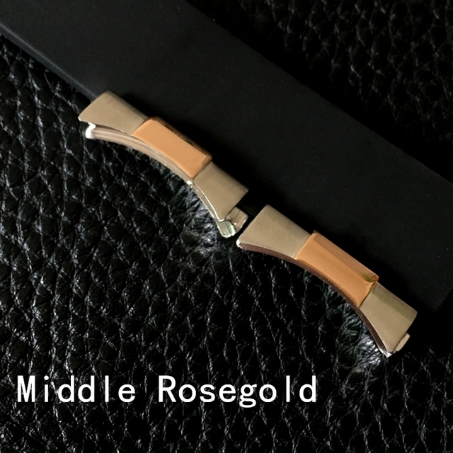 20mm 21mm Silver Black Gold Rose Gold Solid Curved Link End Endlink Only for Daytona Watch Band Rubber Leather