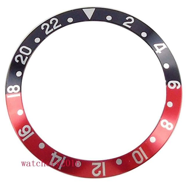 38mm*30.6mm Bezel Watch Insert Fit For 40mm GMT Automatic Men's Watch Aluminum Bezel Ring Red/Blue/Purple/Green/Gold