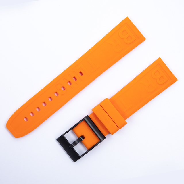 Silicone Watches Rubber Soft Band 20mm 22mm 24mm Watchband for Breitling Strap navitimer Avenger Superocean Logo Strap