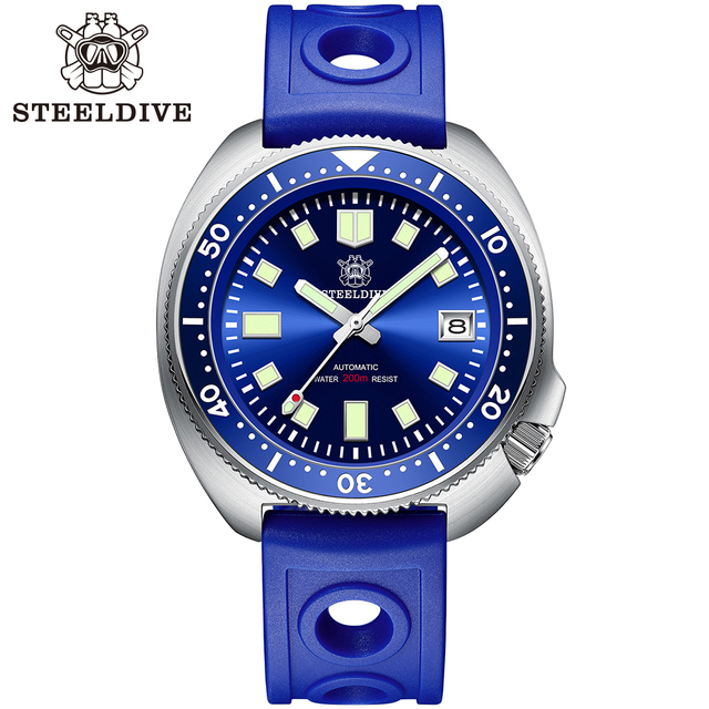 SD1970 Steeldive العلامة التجارية 44MM الرجال NH35 الغوص ووتش مع مدي السيراميك