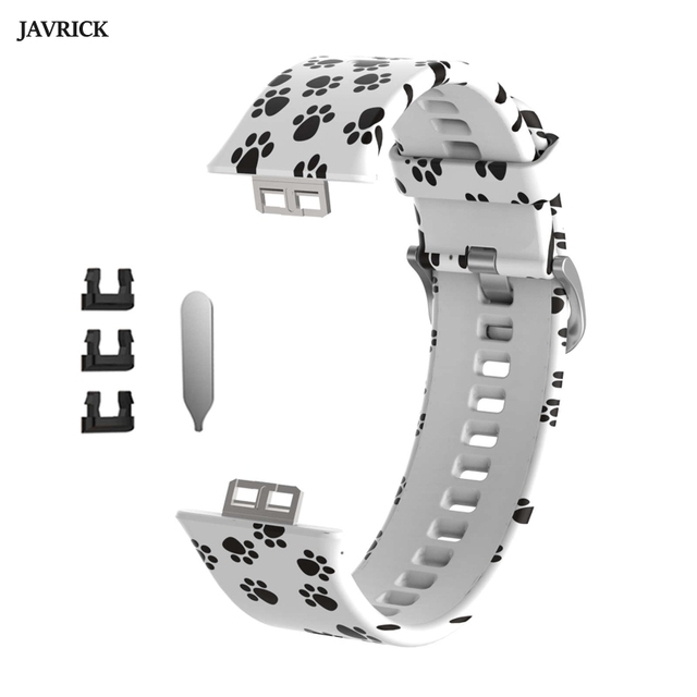 Printed Silicone Strap for Huawei Smart Watch, Soft Water Resistant Sport Watch Band Accessories