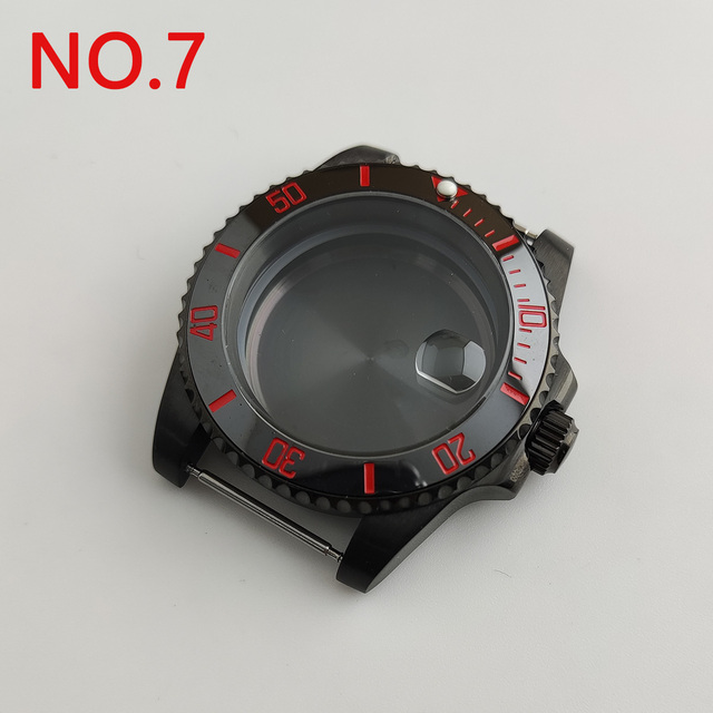 NH35 case 40mm sterile watch case add ceramic bezel fit NH35 movement NH36