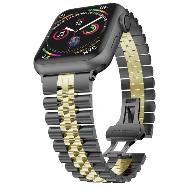 Metal Bracelet Band for Apple Watch 41mm 45mm 40mm 44mm Stainless Steel Sport Wrsitband for iWatch Series 7 Se 6 5 4 Watches