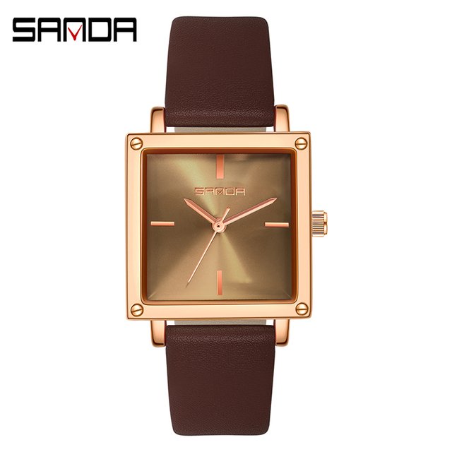 SANDA 2022 Top Brand Women Quartz Watches Simple Style Ladies Quartz Wristwatch Fashion Waterproof Watch Relogio Feminino