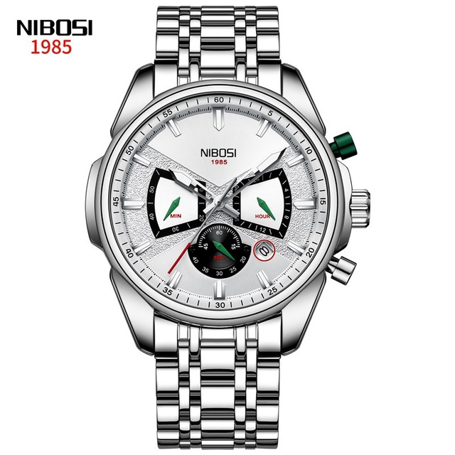 NIBOSI Mens Watches Luxury Brand Waterproof Wristwatch Chronograph Quartz Watch for Men Automatic Date Relogio Masculino