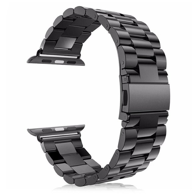 URVOI Band for Apple Watch Series 7 6 SE 5 4 3 2 Link Bracelet for iwatch Stainless Steel Strap with Metal Strap Adapter 40 44mm