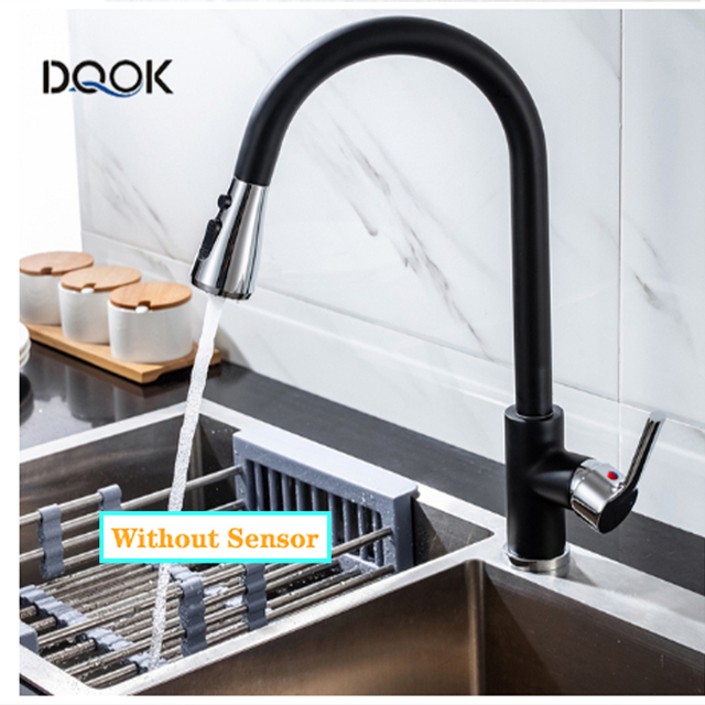 Blacked Kitchen Faucet Single Handle Pull Down White Kitchen Tap Single Hole Brushed Nickel Water Faucets Mixer Tap