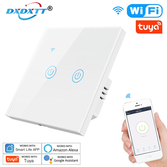 Tuya Smart Wifi Switch With Touch Life Smart Switch EU/UK/US/Brazil 220V Standard With Alexa Google Home Need Neutral