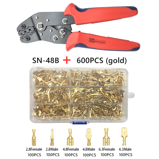 900/600/315pcs 2.8/4.8/6.3mm Insulated Crimp Terminals Seal Electrical Wire Connectors Crimp Terminal Connector Assortment Kit