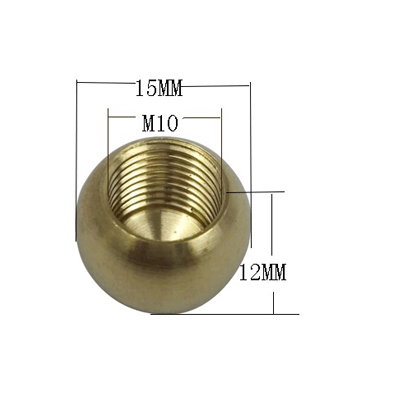 10pcs/lot M3/M4/M5/M6/M10 brass female ball head copper inner teeth ball nut, light cap nut cap, lighting accessories