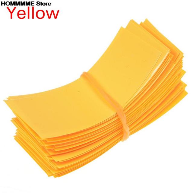 HOT SALE 100pcs Li-ion PVC Heat Shrink Tubing 18650 Battery Wrap Precut Size 72*18.5mm Battery Film Tape Battery Cover