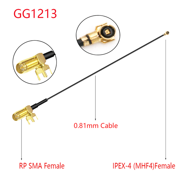 100pcs SMA Flat Female to u.FL/IPX/IPEX1/IPEX4 MHF4 Female Jack Pigtail RG178 Coaxial Cable 3G Antenna Extension Wire Cord