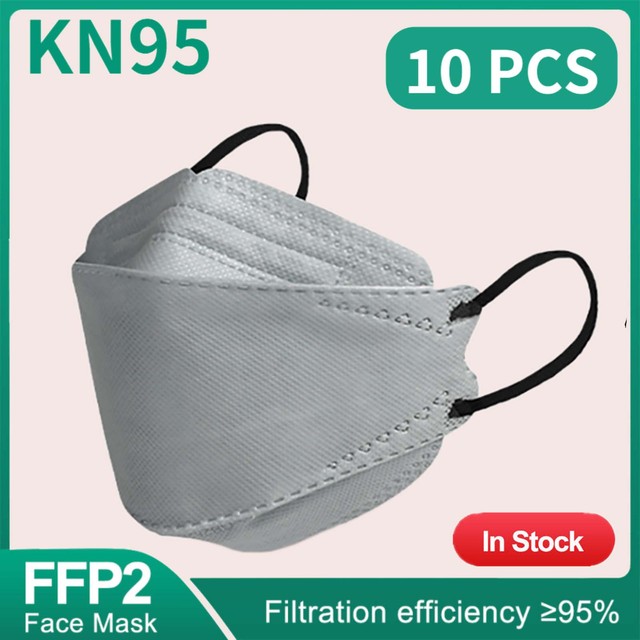 10-100 قطعة Morandi الكورية KN95 Maske FFP2 Mascarillas FPP2 أقنعة ffp2mascherine الأسود قناع وجه واقي Masque Noir FP2