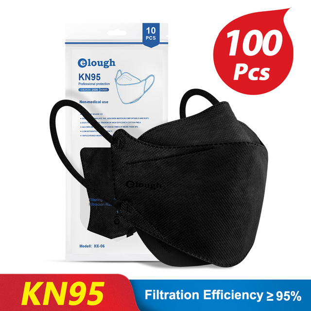 KN95 Mask 4 Layers Safety KN95 Dust Masks FFP2 Respirator Filter FFP2Mask Face Protective Dust Mask FFP2 FFP3