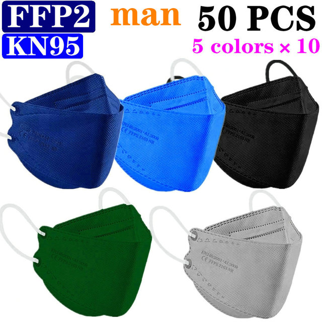 KN95 FFP2 CE 80 Unique Print Beauty Wholesale Fish Mask Mascarillas Protective Breathing Anti Fog Adult Colorful Masques