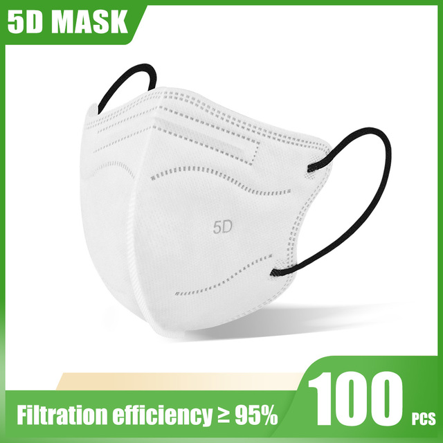 10-100pcs Mascarillas Fpp2 5D Adult KN95 Masks 5 Layers Reusable Colorful Face Mask Mascarillas KN95 Certificate FFP2 Mask