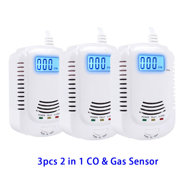 Security Protection Firefighter Carbon Alarm Monoxide Detector CO Sensor Home Gas Analyzer CH4 Butane Propane Gas Detector With EU Plug