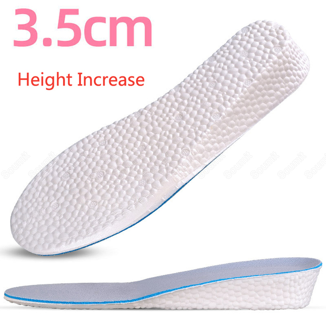 Memory Foam Height Increasing Insoles for Men Women's Shoes Sneakers Heel Insert Comfort Deodorant Shoe Sole Lift Mold