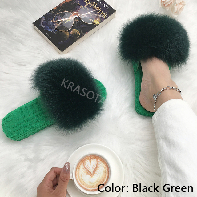 Ladies Slippers Flat Flip Flops Women Shoes Soft Luxury House Platforms Sandals Real Fur Slides Summer Fluffy Fashion Slippers