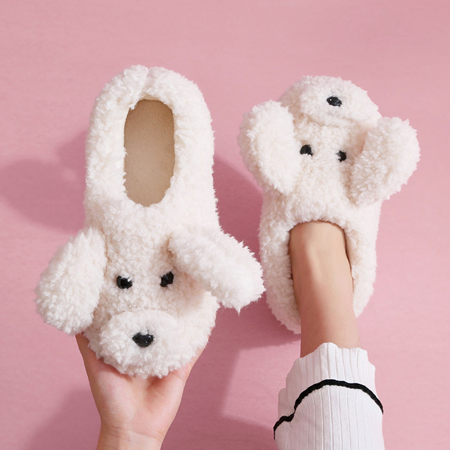 Women Winter Cute Animal Slippers Fashion Kawaii Fluffy Winter Warm Slippers Female Cartoon Milk Cow Indoor Slippers Funny Shoes