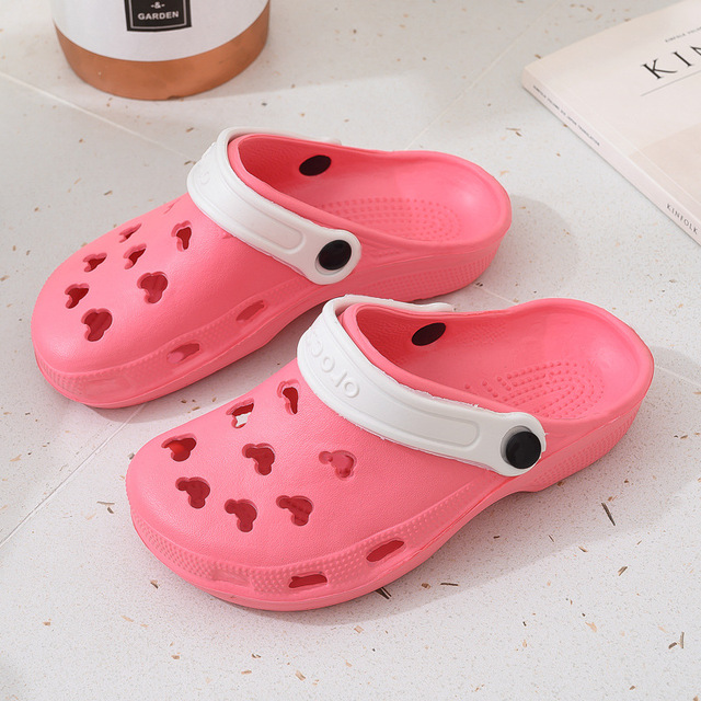 summer cave shoes women indoor home non-slip sandals lightweight eva hollow garden shoes breathable outdoor beach shoes