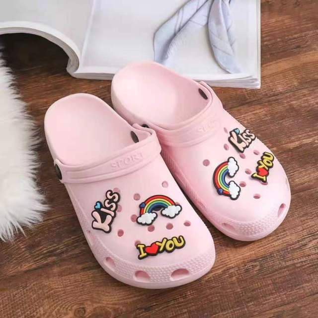 Cave Shoes Women Summer Hollow Outside Wear Slippers Cute Thick Bottom Non-slip Toe Sandals Casual Breathable Buckle Beach Shoes