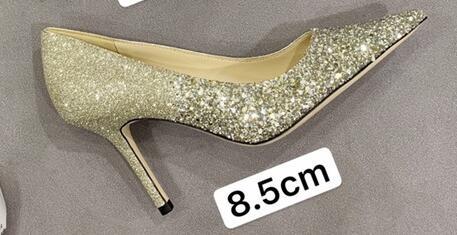 luxury designer high heel shoes for women genuine leather glitter sexy wedding shoes