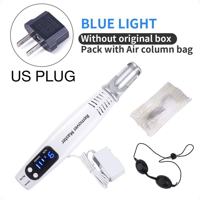 Laser pen, tattoo removal, acne removal, dark spot removal, professional blue and red laser pen for tattoo removal, laser pen for cleaning acne and dark spots. pigmentation removal machine