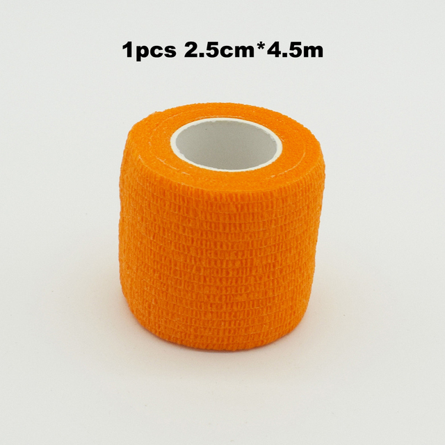 1pc Disposable Self-adhesive Colorful Latex Medical Wrap Athletic Tape To Handle Tightening Tube Of Tattoo Accessories