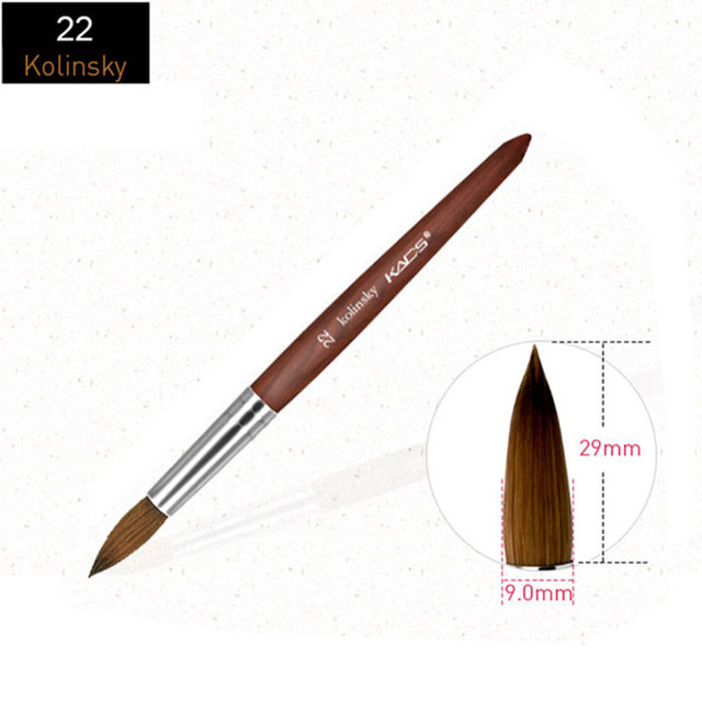 Acrylic Nail Brush Kolinsky Sable UV Nail Gel Crystal Nail Brush Painting Drawing Carving Dotting Pen DIY Nail Design Brushes