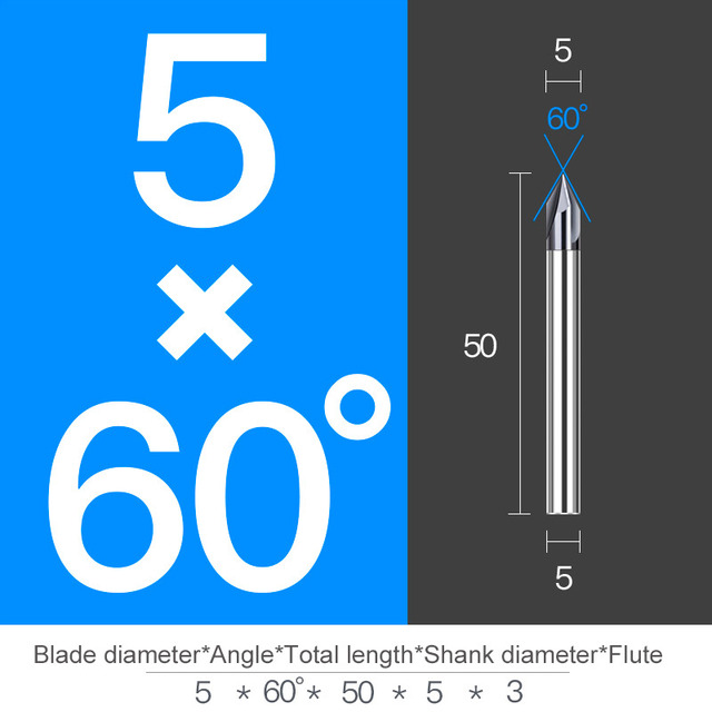 Chamfer Milling Cutter Carbide Angle Anti Chamfer End Mill Deburring V Grove Router 60 90 120 Degree 2 3 Flutes