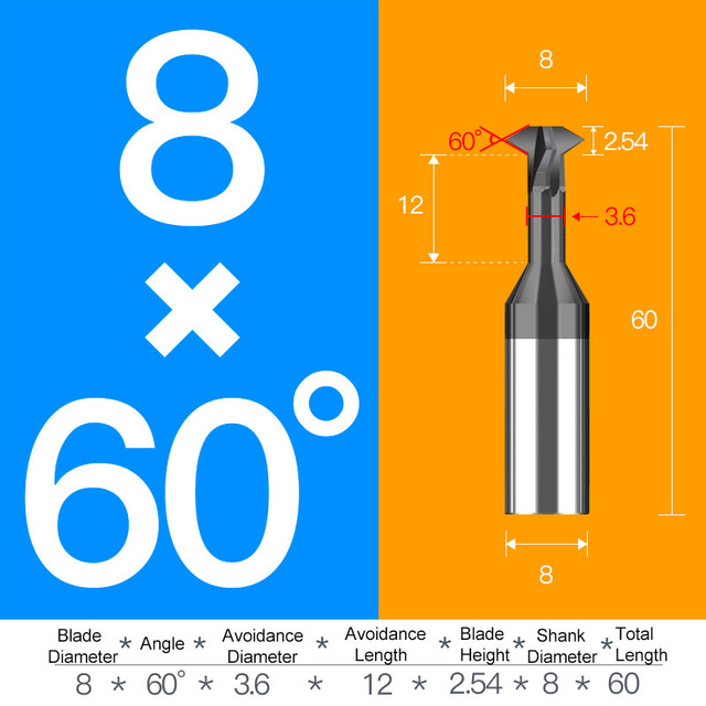 Tungsten carbide steel chamfering cutter 60 120 90 degree up and down double-sided machining coated milling cutter chamfering tools