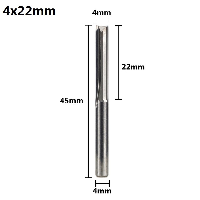 XCAN 1pc 4mm/6mm Shank 2 Flute Straight End Mill Carbide CNC Router Bit Engraving Bit Straight Slot Milling Cutter