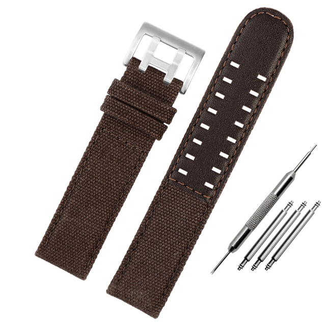 For hamilton khaki field watch h760250/h77616533/h70605963 H68201993 watch strap genuine leather nylon men watch band 20mm 22mm